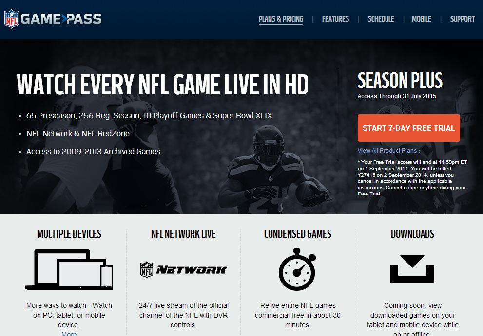 Watch NFL Games Live   NFL Game Pass   NFL.com